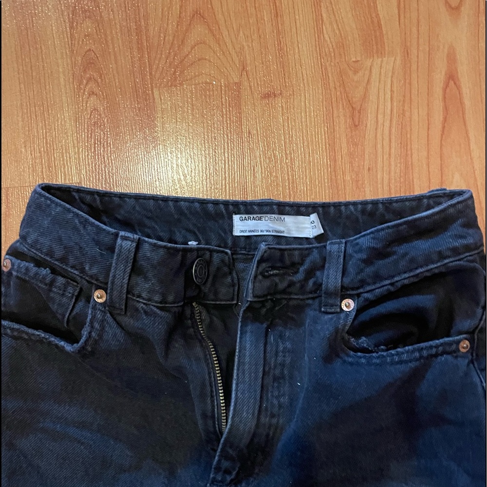 Garage black denim 00- 90s straight